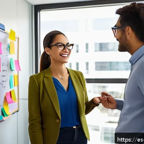 Home 31 브랜드 마케터의 필수 소프트 스킬 - A diverse group of professional marketers in a modern office space, engaged in an open brainstorming...